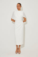 Gathered Midi Dress