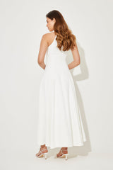 Flowy Collar Maxi Dress