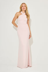Cross Halter Neck Maxi Dress