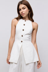 Linen Mix Waistcoat