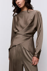 Satin Wrap Top
