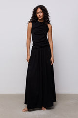 Sheer Gathered Detail Top
