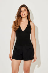 V-Neck Knitted Top