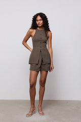 Linen Mix Waistcoat