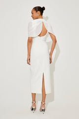 Gathered Midi Dress