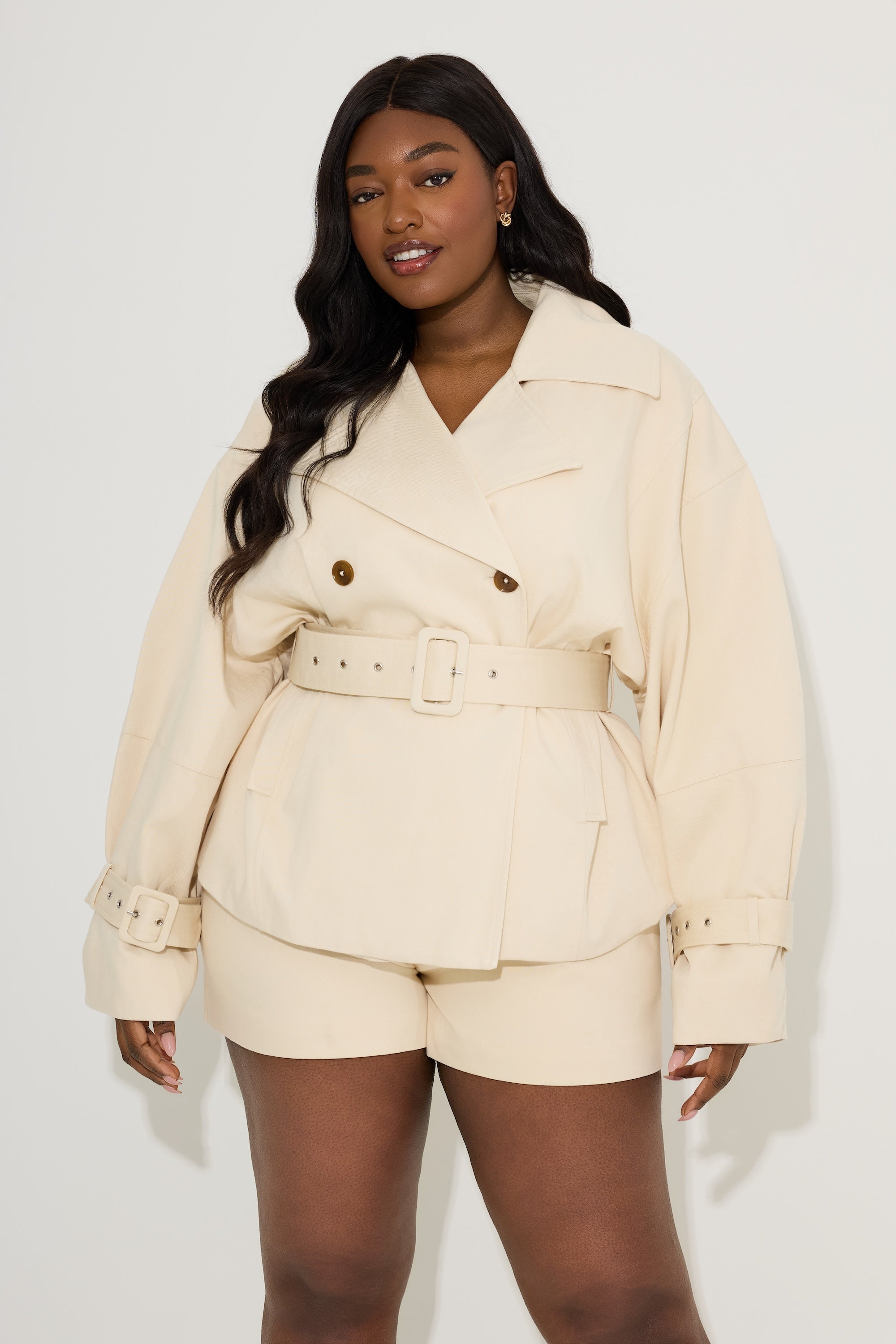 Cotton Mix Trench Jacket