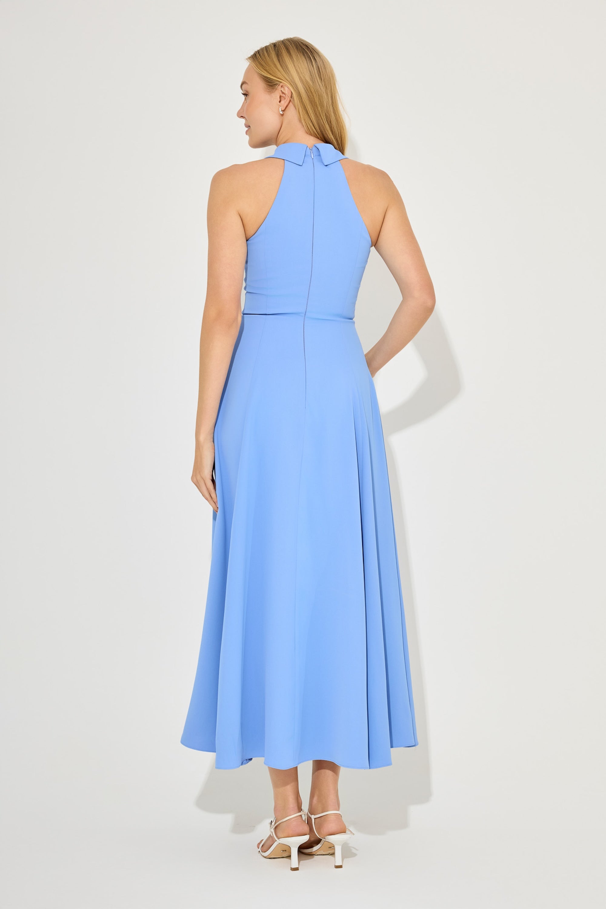 Flowy Collar Maxi Dress