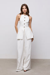 Linen Mix Waistcoat