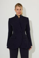 Tailored Pinstripe Blazer