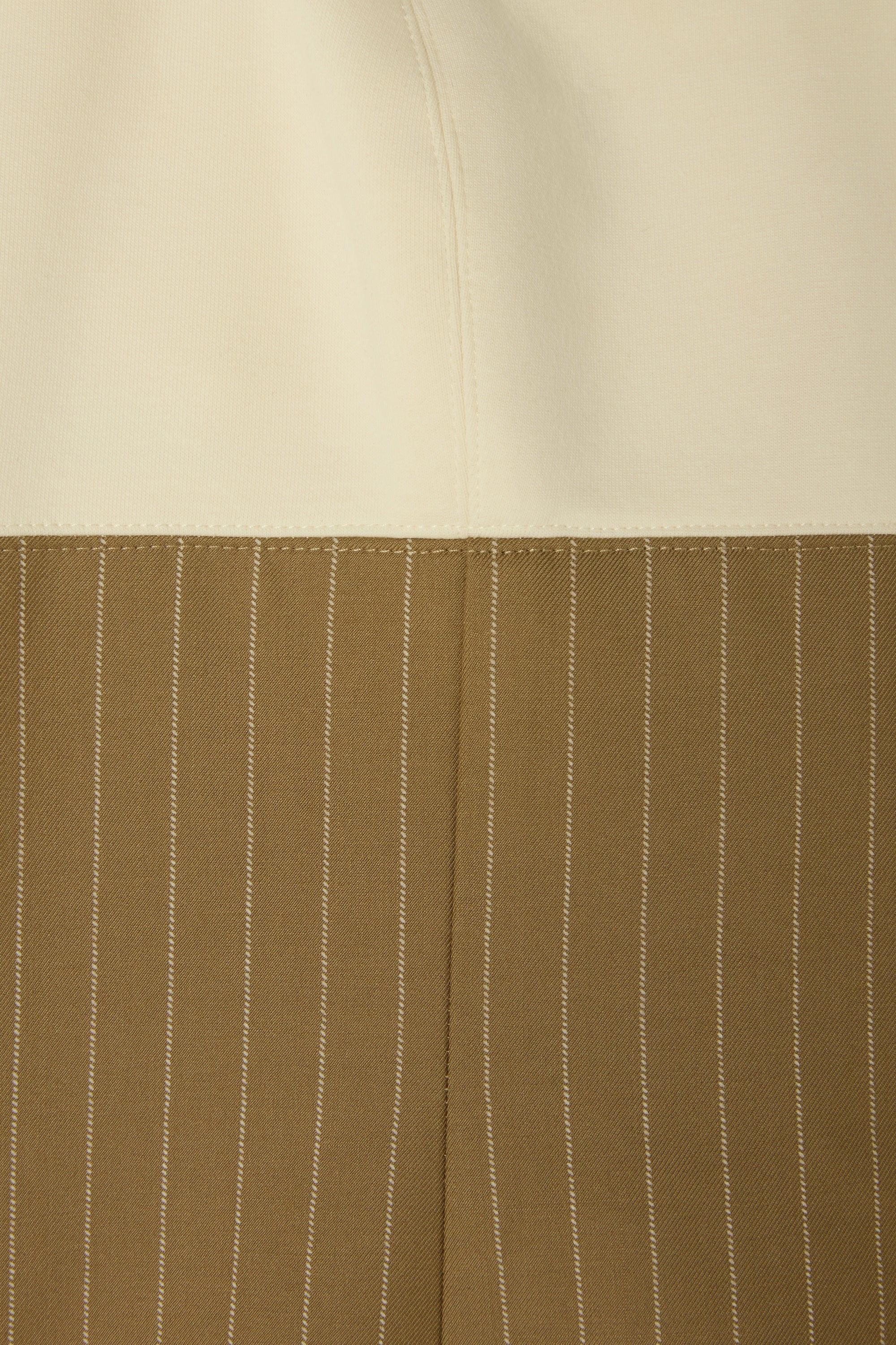 Cotton Mix Pinstripe Midi Dress