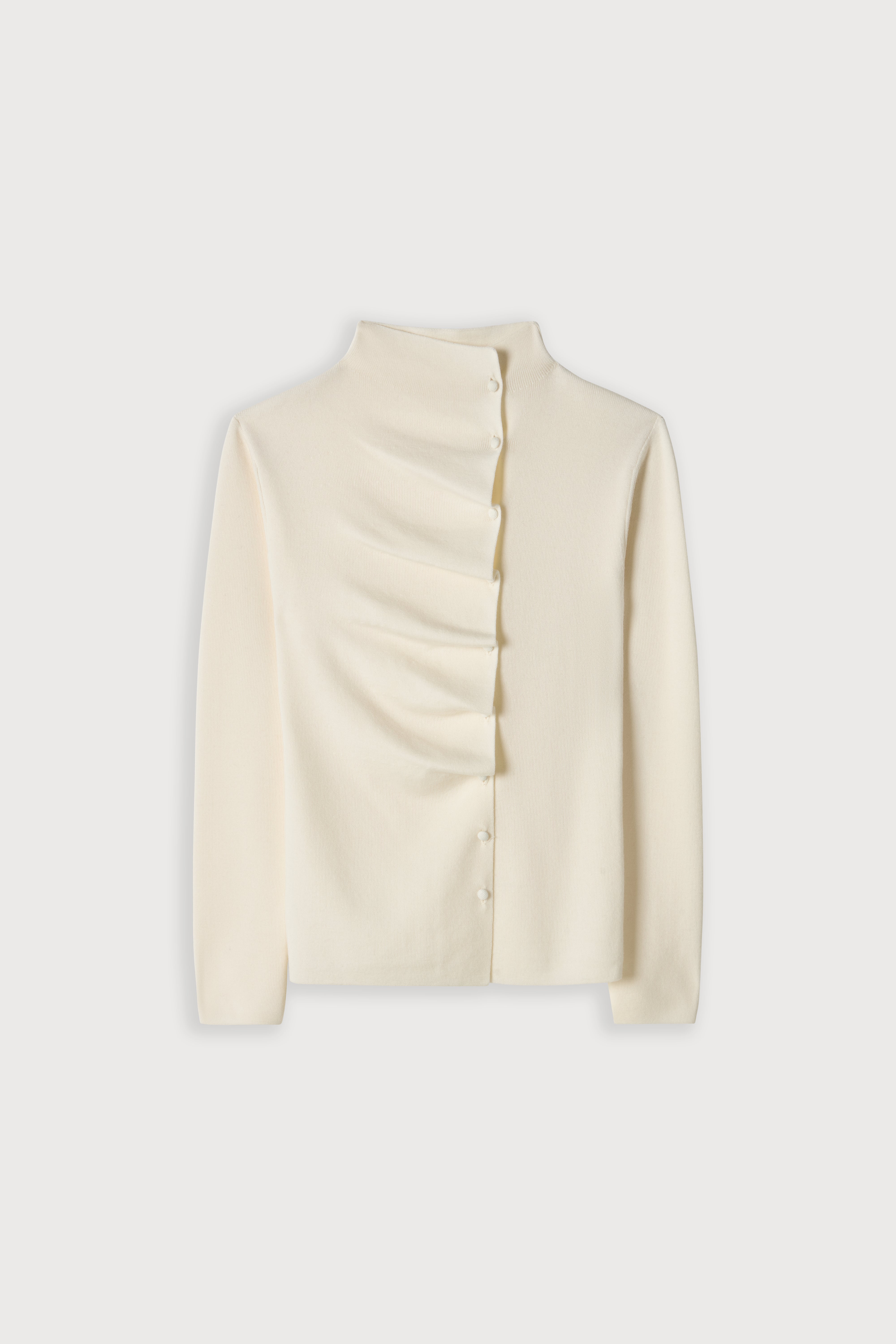 Wool Pleated Top