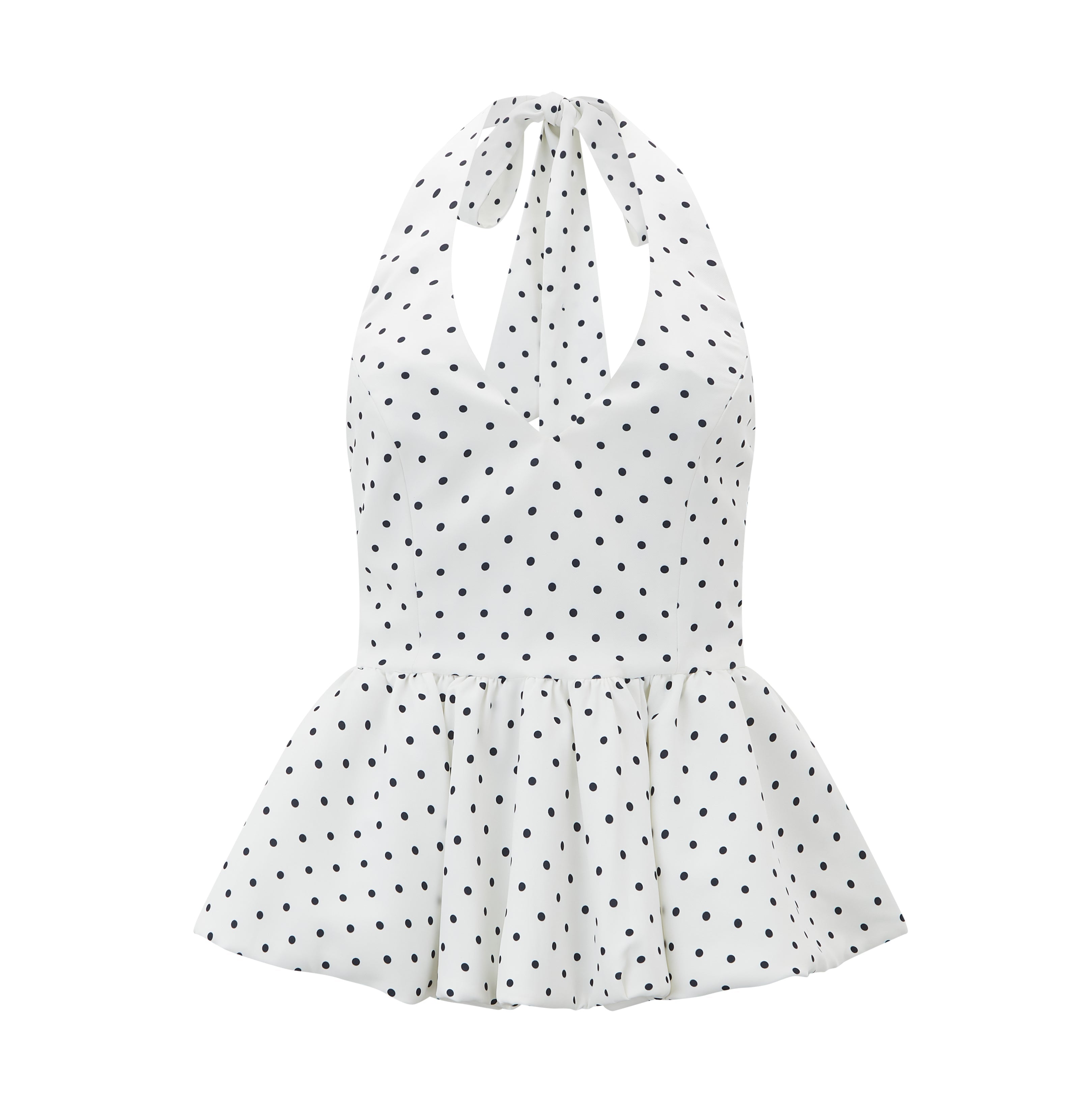 Polka Dot Peplum Top