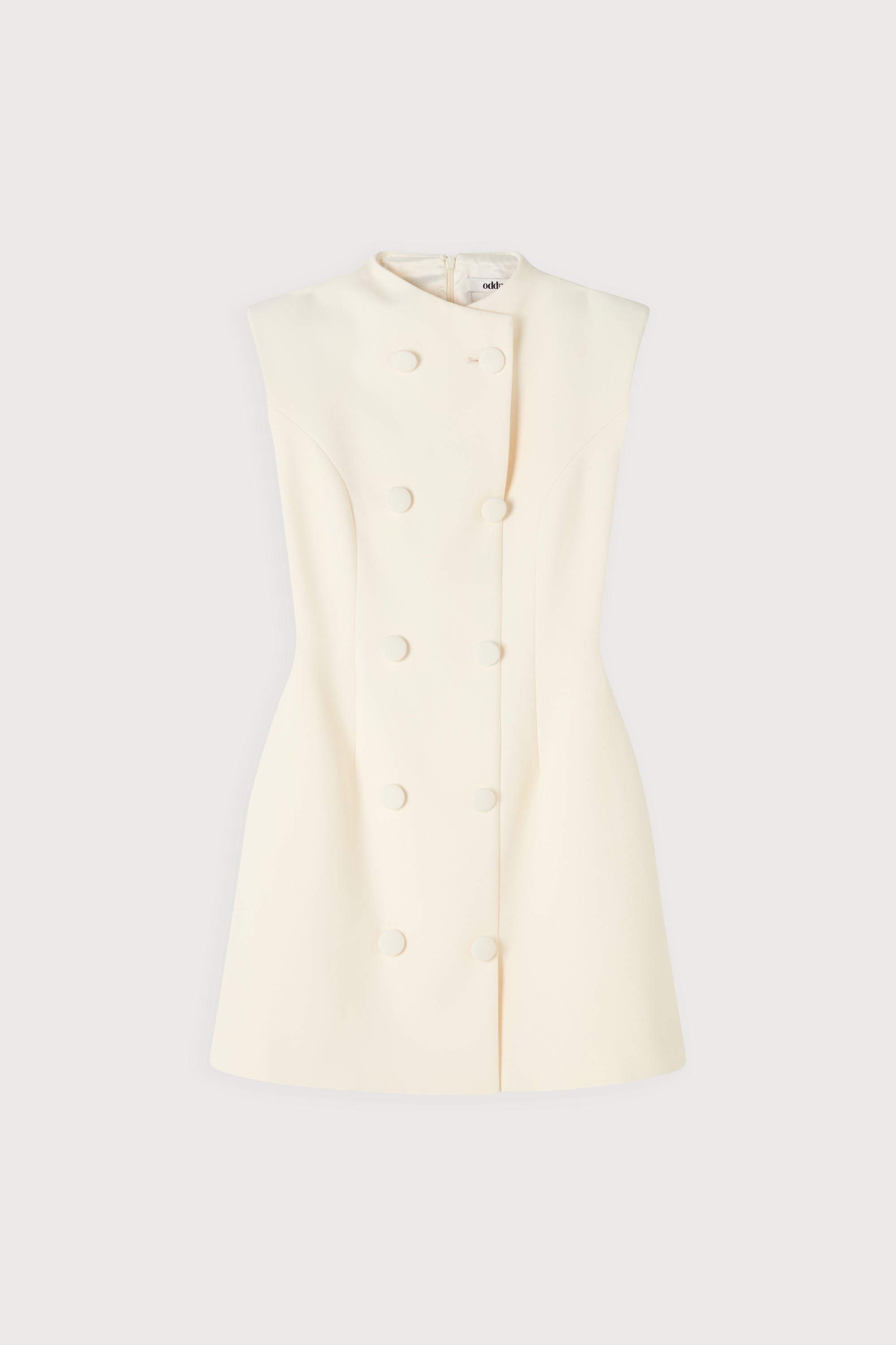 Sleeveless Button Mini Dress